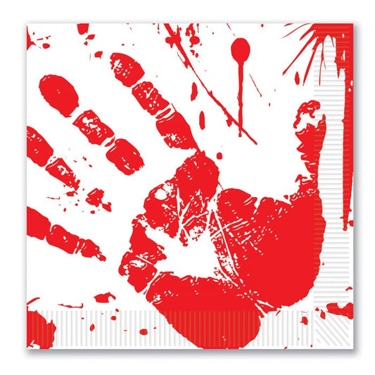 Lunch Napkins - Bloody Handprints 16ct
