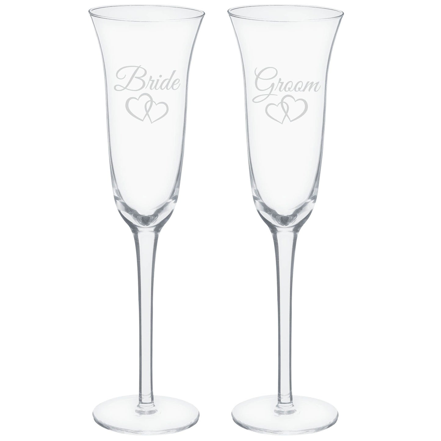 "Bride & Groom" Toasting Glasses 2ct