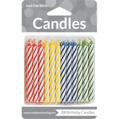 Candles - Striped 24ct