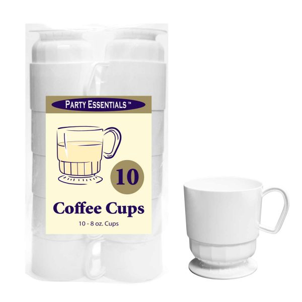 White Coffee Cups 10ct