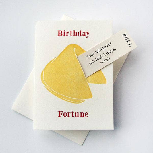 Greeting Card - Birthday Hangover |  Fortune Cookie