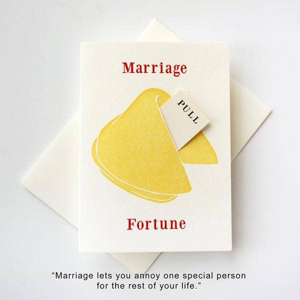 Greeting Card - Marriage Wedding Annoy | Fortune Cookie