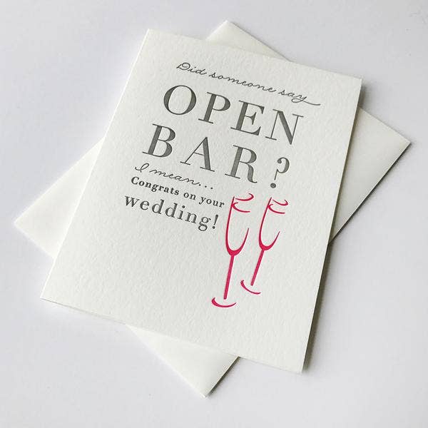Greeting Card - Open Bar