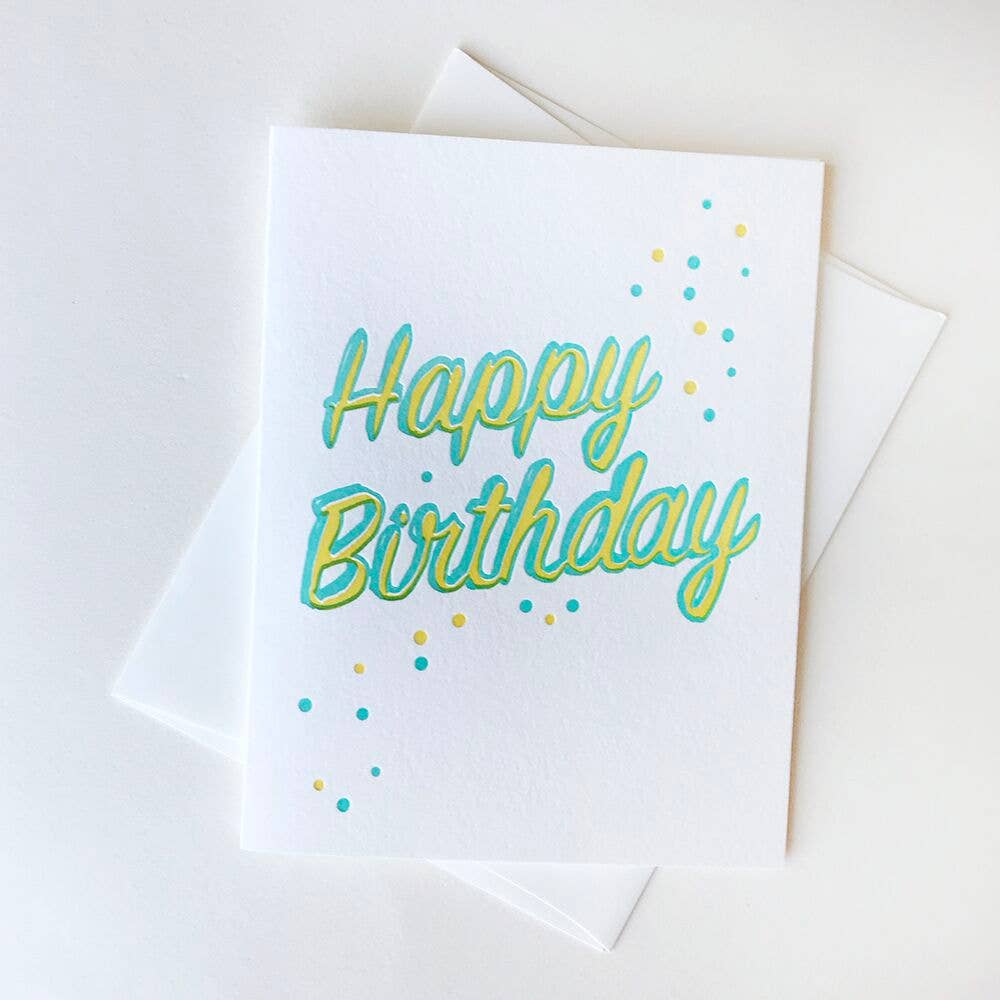 Greeting Card - Happy Birthday Dots