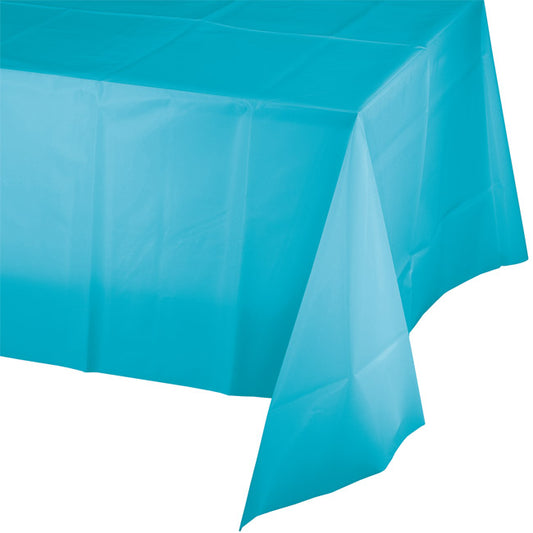 Plastic Table Cover - Bermuda Blue