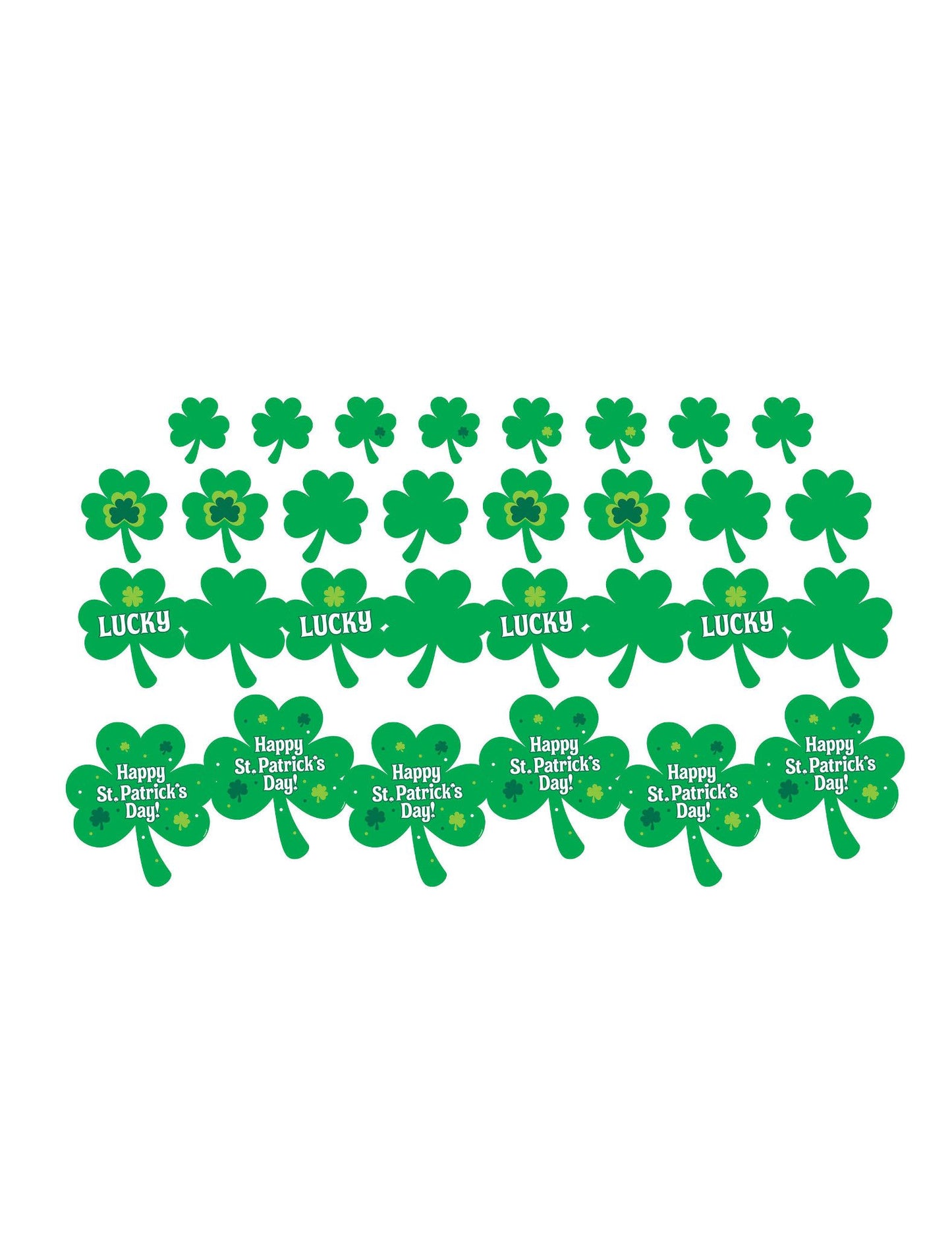 St. Patrick's Day Printed Paper Mega Value Pack Cutouts 30ct