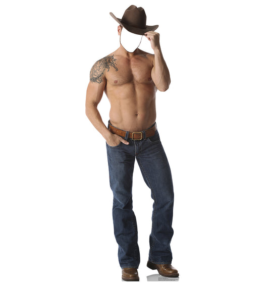 Cardboard Cutout - Shirtless Cowboy