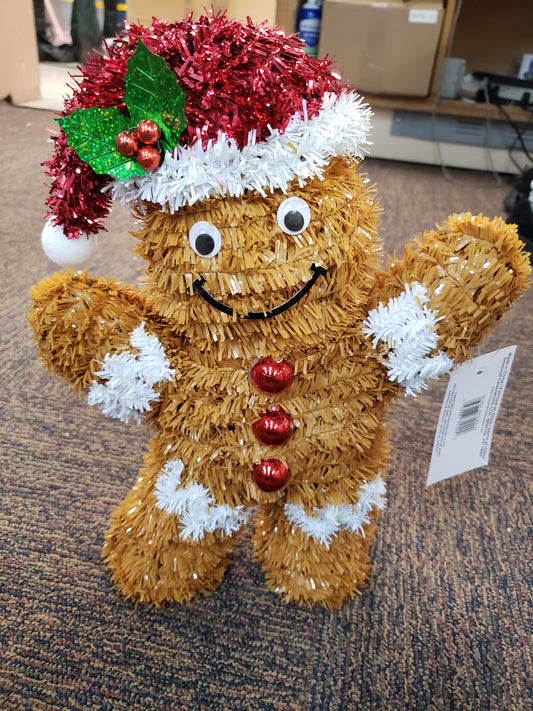 12" Tinsel Gingerbread Man