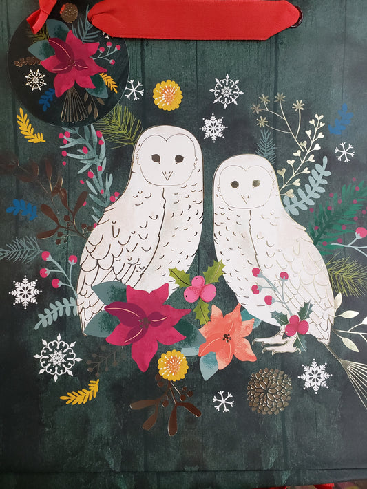 Gift Bag - Snow Owls