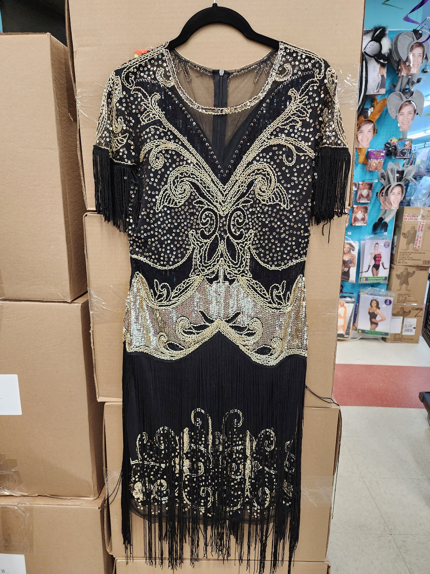 Flapper Dress - Art Deco Black