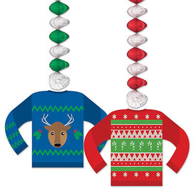 Hanging Decorations - Ugly Sweater 2ct