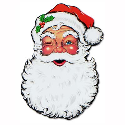 Display Santa Face Cutout 26"