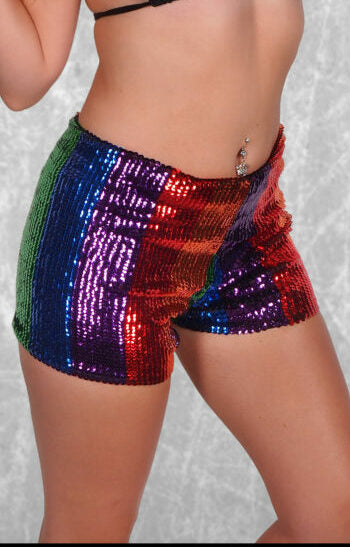 Sequin Shorts - Rainbow