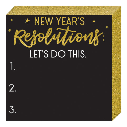 New Year's Resolutions Square Chalkboard