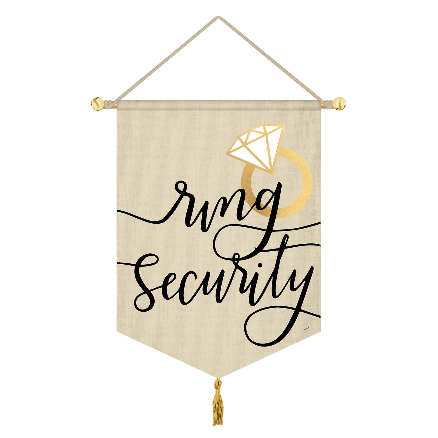 Hanging Canvas Sign - "Ring Security"