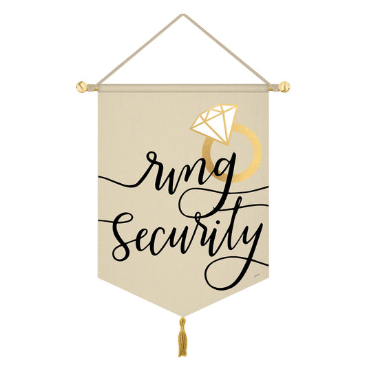 Hanging Canvas Sign - "Ring Security"