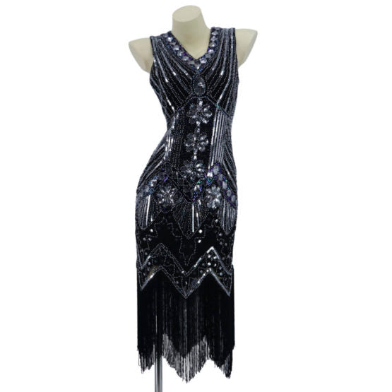 Art Deco Black Flapper Dress