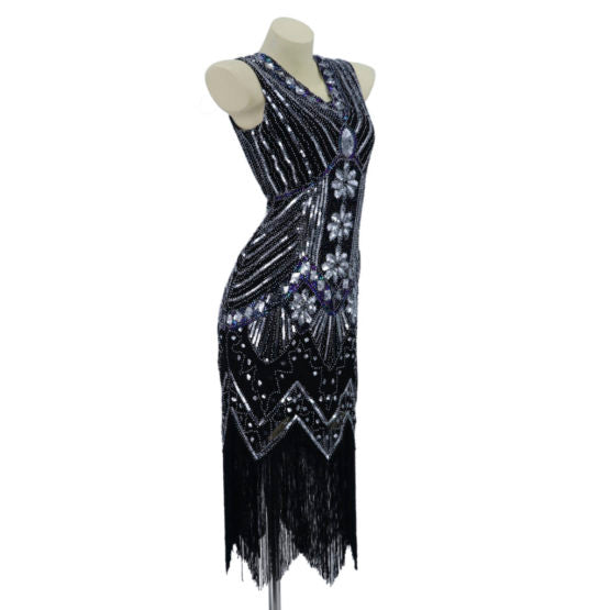 Art Deco Black Flapper Dress