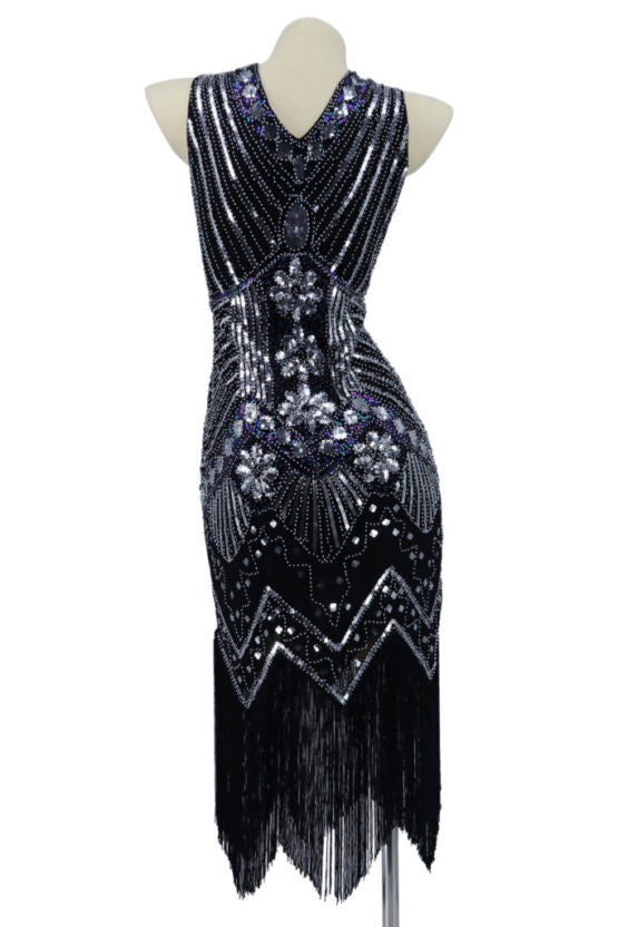 Art Deco Black Flapper Dress