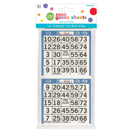 Bingo Game Sheets 125ct