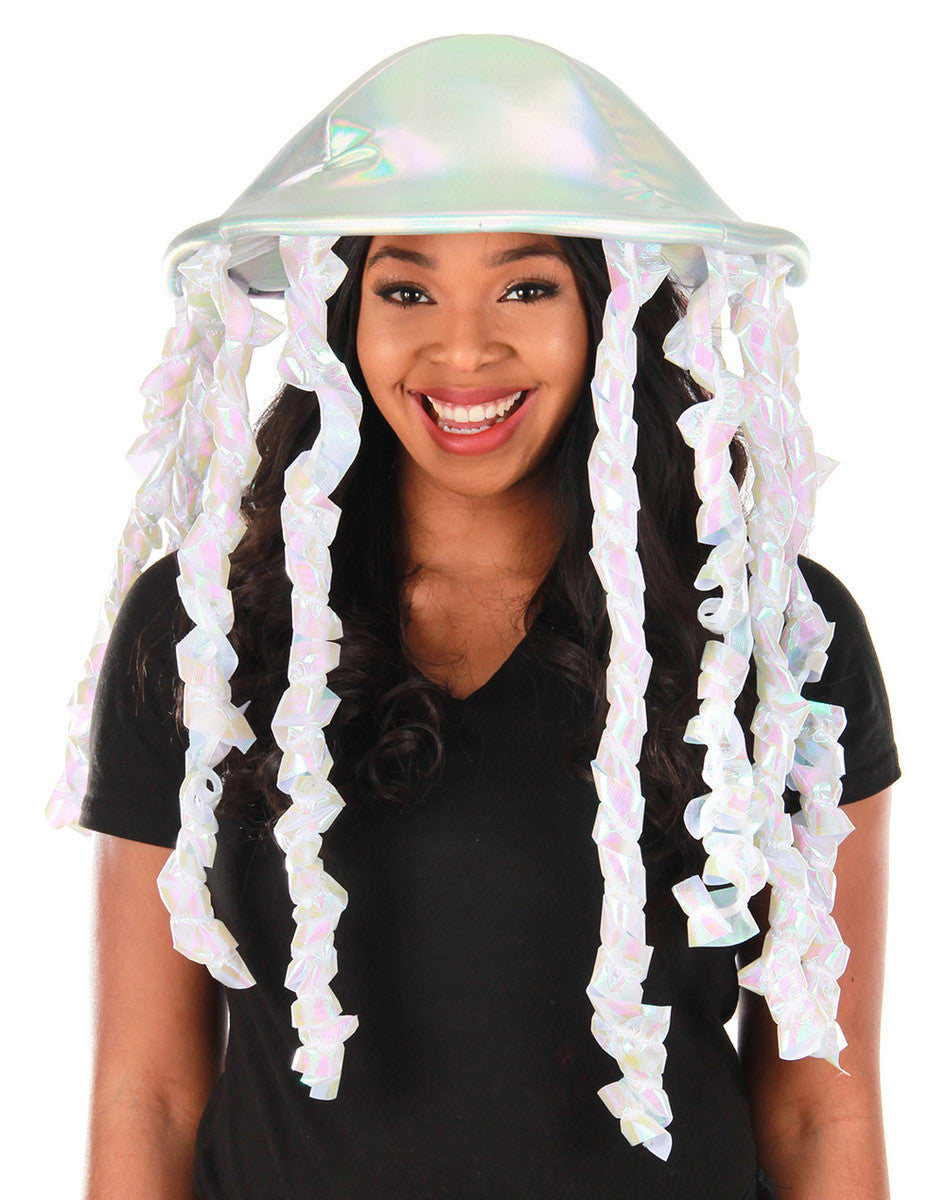 Holographic Jellyfish Plush Hat