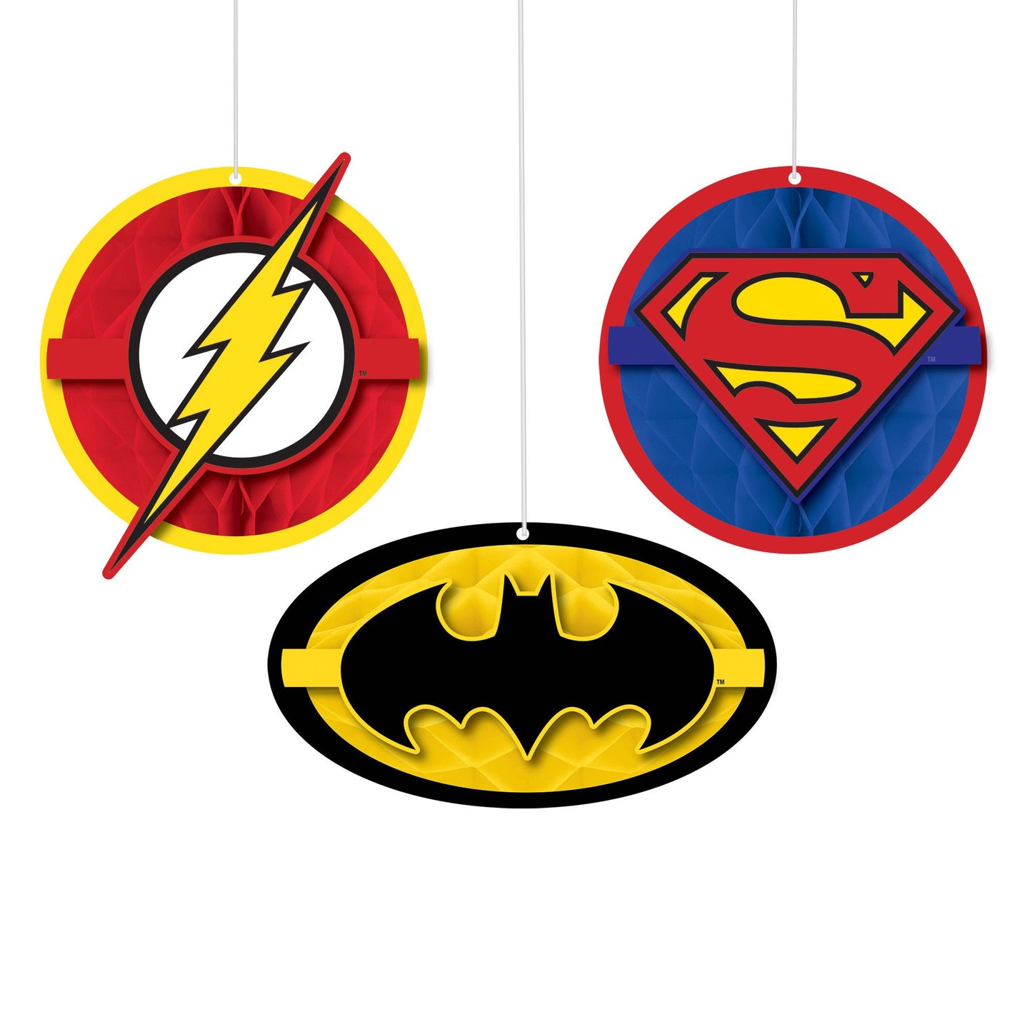 Hanging Decorations - Justice League 3ct