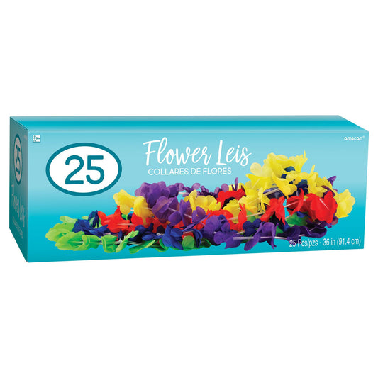 Multi-Colored Fabric Leis 25ct