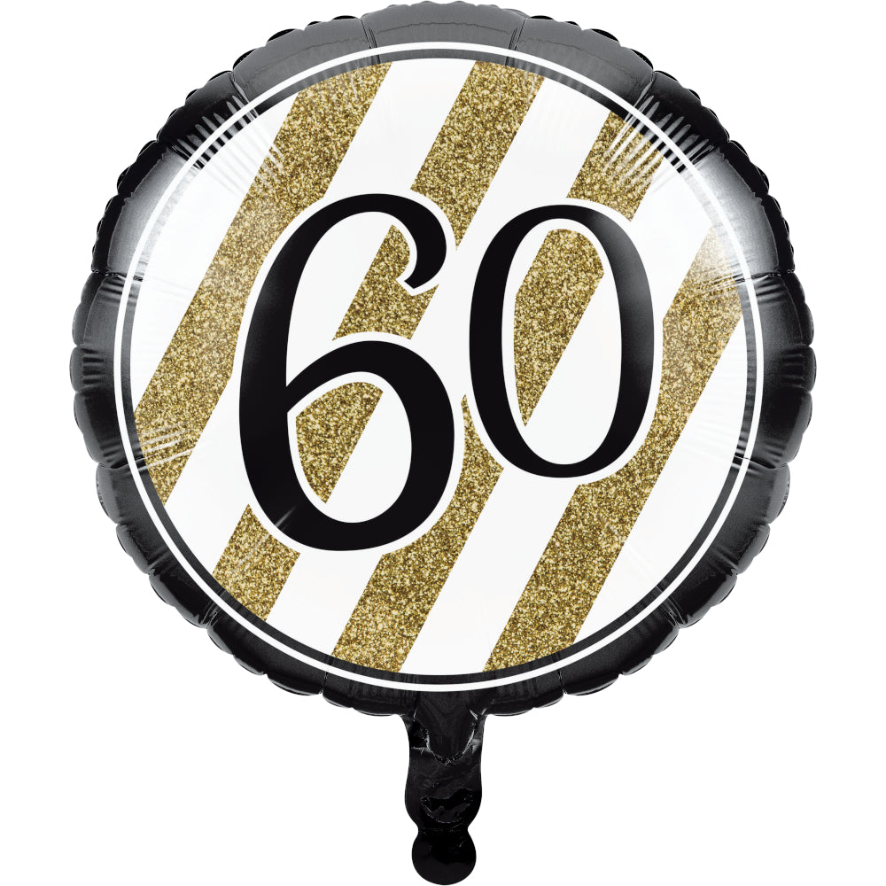 Birthday - 60: Black and Gold - 18"