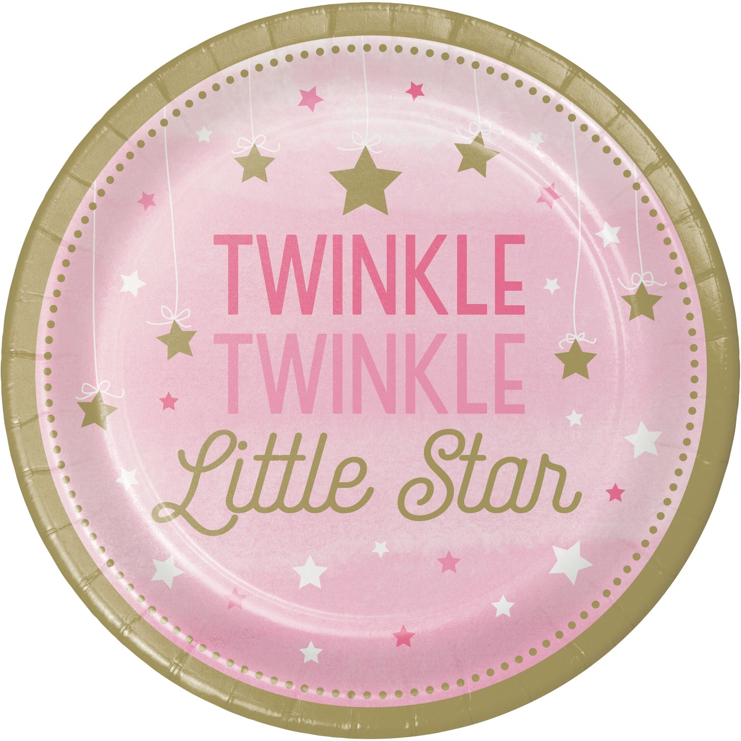 Lunch Plates - One Little Star (Pink) 8ct
