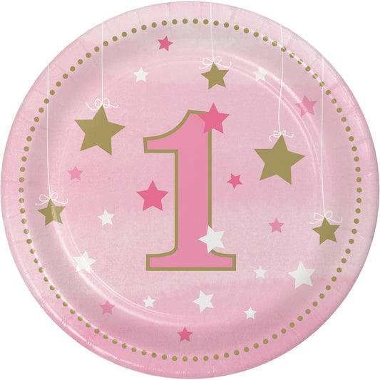 Dessert Plates - One Little Star (Pink) 8ct