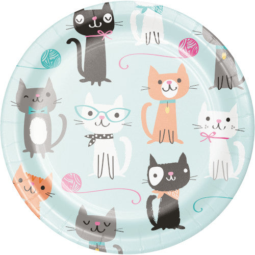 Dessert Plates - Cat Party 8ct