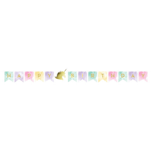Happy Birthday Banner - Unicorn Sparkle