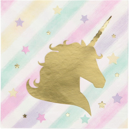 Beverage Napkins - Unicorn Sparkle 16ct