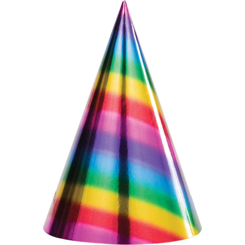 Hats - Rainbow Foil 8ct