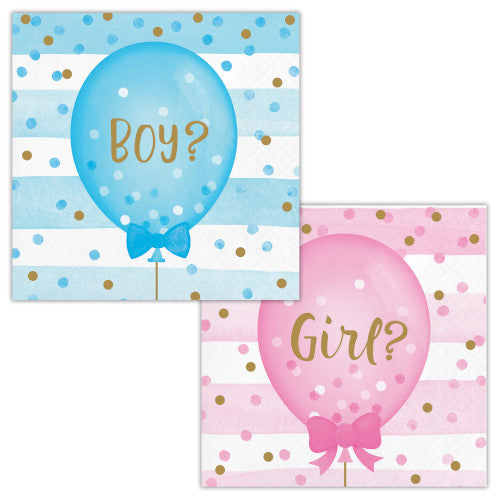 Beverage Napkins - Gender Reveal 16ct