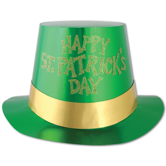 Glittered St Patrick's Day Foil Hi-Hat