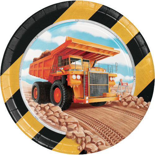 Dessert Plates - Big Dig Construction 8ct