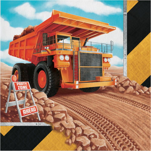 Lunch Napkins - Big Dig Construction 16ct