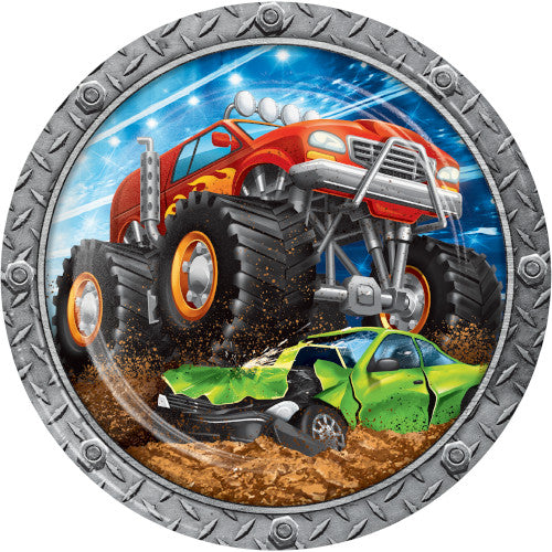 Lunch Plates - Monster Truck Rally 8ct
