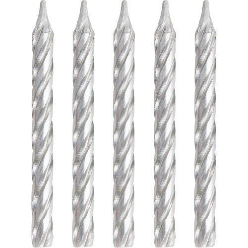 Candles - Silver Spiral 24ct