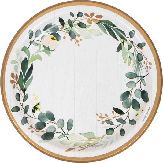 Lunch Plates - Eucalyptus Greens 8ct