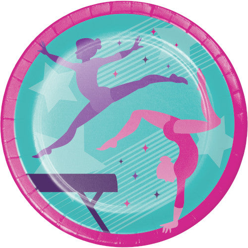Lunch Plates - Gymnastics Party 8ct