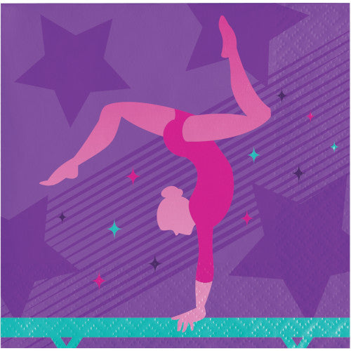 Beverage Napkins - Gymnastics Party 16ct