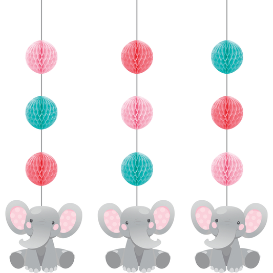 Hanging Decorations - Enchanting Elephant (Pink) 3ct