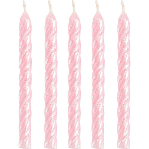 Candles - Pink Spiral 24ct