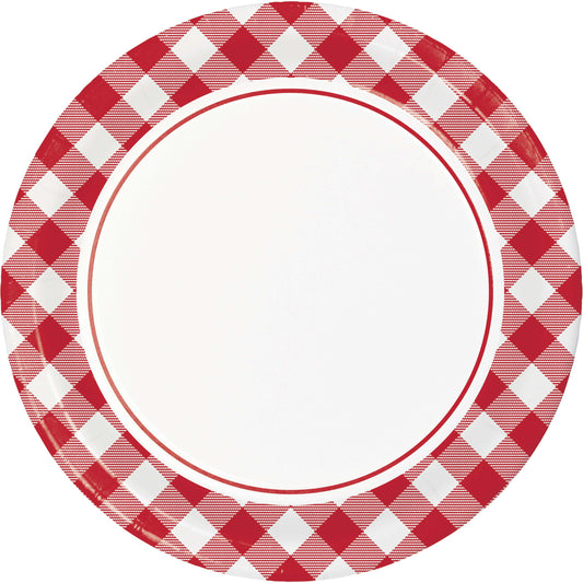 Lunch Plates - Classic Gingham 8ct