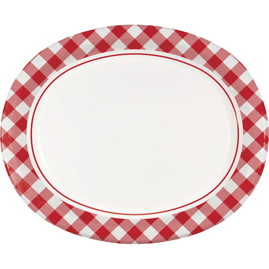 Oval Platter - Classic Gingham 8ct