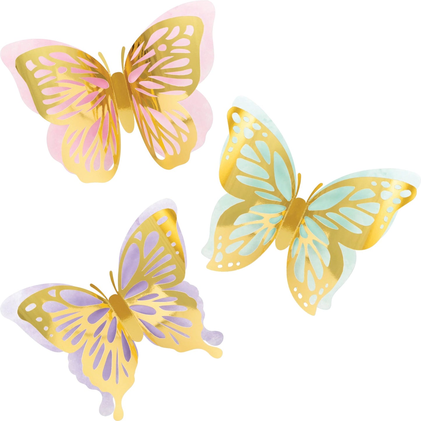 3D Wall Décor - Butterfly Shimmer 3ct