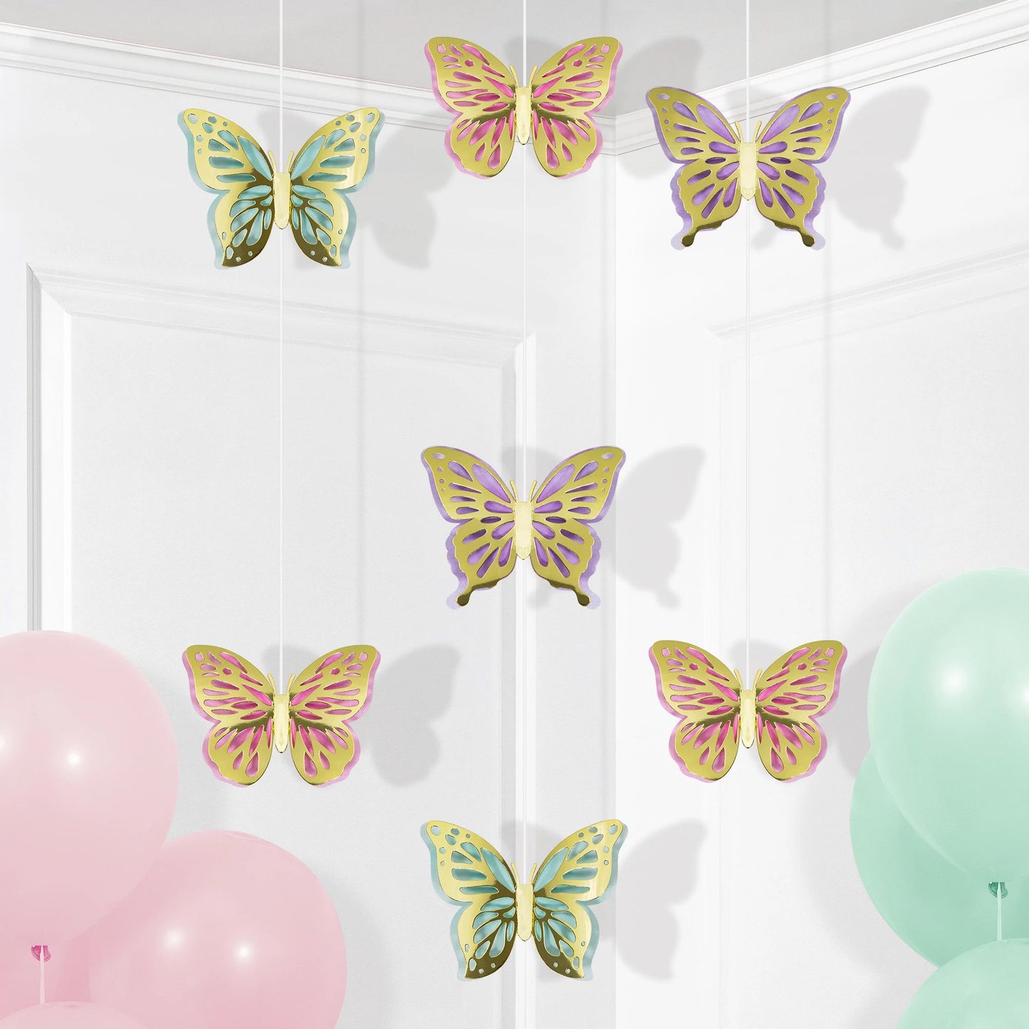 Hanging Decorations - Butterfly Shimmer 3ct