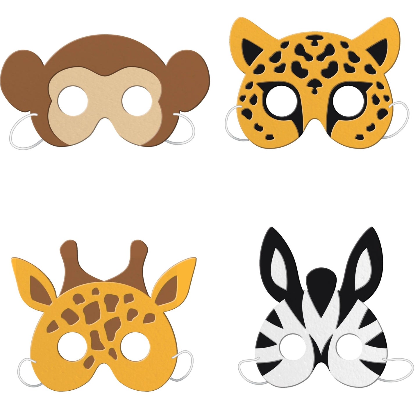 Masks - Party Animals 4ct